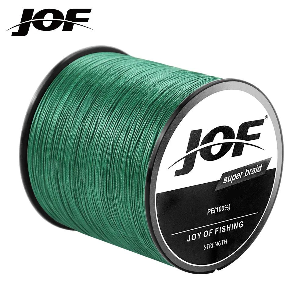 JOF 4 꼰 낚싯줄 길이: 500m 직경: 0.11mm-0.5mm, 크기: 10-82lb, 일본 PE 꼰 낚싯줄 플로팅 라인
